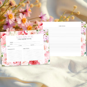 Cartes de recettes de Fête des mariées de cadre de