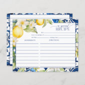 Cartes de recettes de Fête des mariées de citron m (Devant / Derrière)