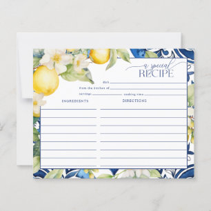Cartes de recettes de Fête des mariées de citron m