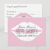 Cartes de recettes de Fête des mariées de lèvres m (Devant / Derrière)