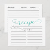 Cartes de recettes de Fête des mariées de script b (Devant / Derrière)