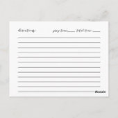 Cartes de recettes de Fête des mariées de script b (Dos)