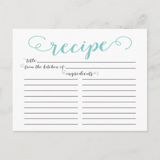 Cartes de recettes de Fête des mariées de script b (Devant)