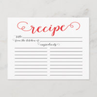 Cartes de recettes de Fête des mariées de script r