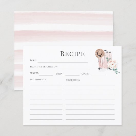 Cartes de recettes de Fête des mariées de valise r (Devant / Derrière)