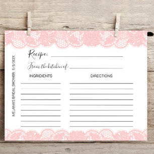 Cartes de recettes de Fête des mariées en dentelle