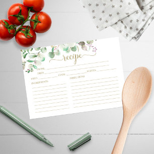 Cartes de recettes de Fête des mariées Eucalyptus