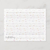 Cartes de recettes de Fête des mariées Fleur sauva (Dos)