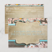 Cartes de recettes de Fête des mariées - Floral ru (Devant / Derrière)