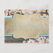 Cartes de recettes de Fête des mariées - Floral ru (Devant)