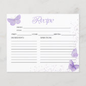 Cartes de recettes de Fête des mariées papillon po (Devant)