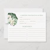 Cartes de recettes de Fêtes des mariées botaniques (Devant)