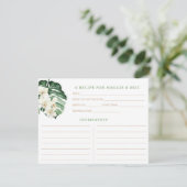 Cartes de recettes de Fêtes des mariées botaniques (Debout devant)