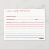 Cartes de recettes de Fêtes des mariées Chevron mo (Dos)