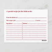 Cartes de recettes de Fêtes des mariées Chevron mo (Dos)