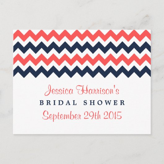 Cartes de recettes de Fêtes des mariées Chevron mo (Devant)