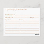 Cartes de recettes de Fêtes des mariées Chevron mo (Dos)