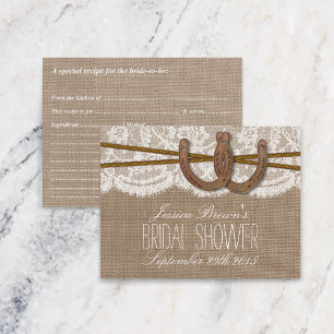 Cartes de recettes de Fêtes des mariées de fer à c