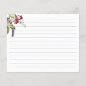 Cartes de recettes de Fêtes des mariées florales (Dos)