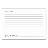 Cartes de recettes de Fêtes des mariées florales d (Dos)