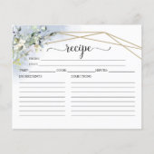 Cartes de recettes de Fêtes des mariées géométriqu (Devant)