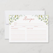 Cartes de recettes de Fêtes des mariées vertes (Devant)