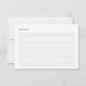 Cartes de recettes de Fêtes des mariées vertes (Dos)