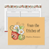Cartes de recettes de fraises coccinelles (Devant / Derrière)