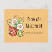 Cartes de recettes de fraises coccinelles (Devant)