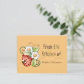 Cartes de recettes de fraises coccinelles (Debout devant)