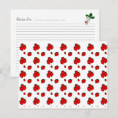 Cartes de recettes de fraises rouges (Devant / Derrière)
