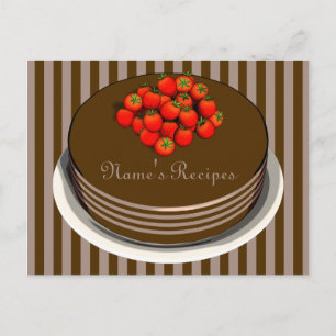 Cartes de recettes de gâteau au chocolat