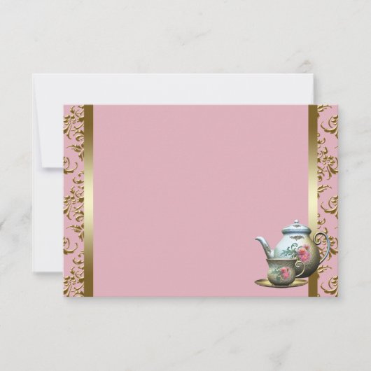Cartes de recettes de la Coupe de Thé Damask Or Ro (Devant)