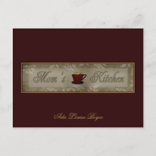 Cartes de recettes de la cuisine de maman