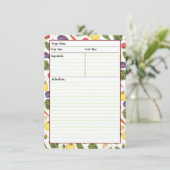 Cartes de recettes de légumes (Debout devant)