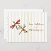 Cartes de recettes de libellules (Devant / Derrière)