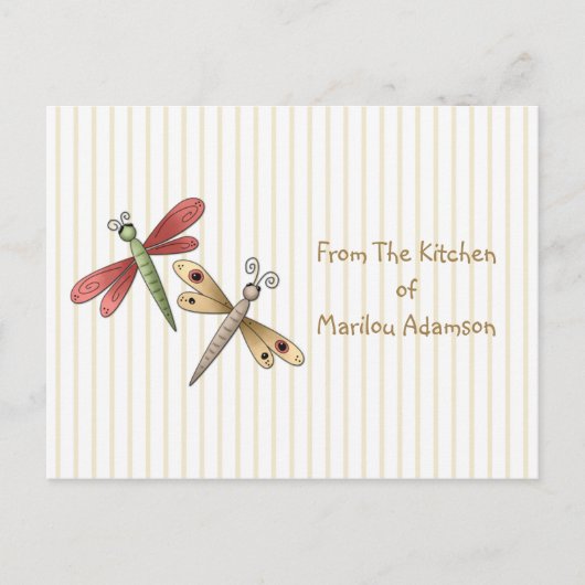 Cartes de recettes de libellules (Devant)