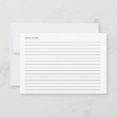 Cartes de recettes de mariage avec calligraphie ch (Dos)