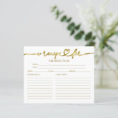 Cartes de recettes de mariage avec calligraphie ch (Debout devant)