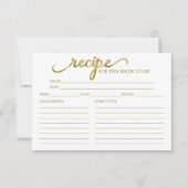 Cartes de recettes de mariage avec calligraphie ch (Devant)