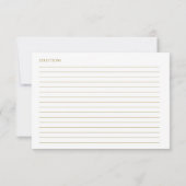 Cartes de recettes de mariage avec calligraphie ch (Dos)