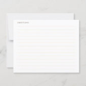 Cartes de recettes de mariage élégantes Cream Bow (Dos)