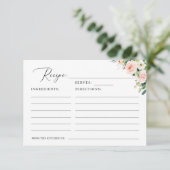 Cartes de recettes de mariage élégantes florales b (Debout devant)