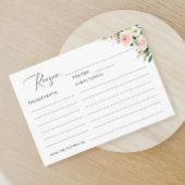 Cartes de recettes de mariage élégantes florales b