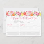 Cartes de recettes de mariage Fleurs de citron ora (Devant)