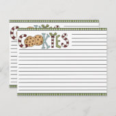 Cartes de recettes de Noël (Devant / Derrière)