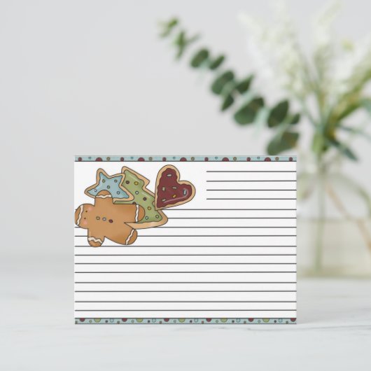 Cartes de recettes de Noël (Debout devant)