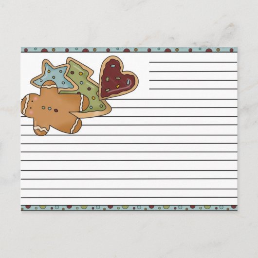 Cartes de recettes de Noël (Devant)