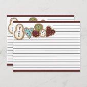 Cartes de recettes de Noël (Devant / Derrière)