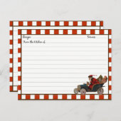 Cartes de recettes de Noël (Devant / Derrière)